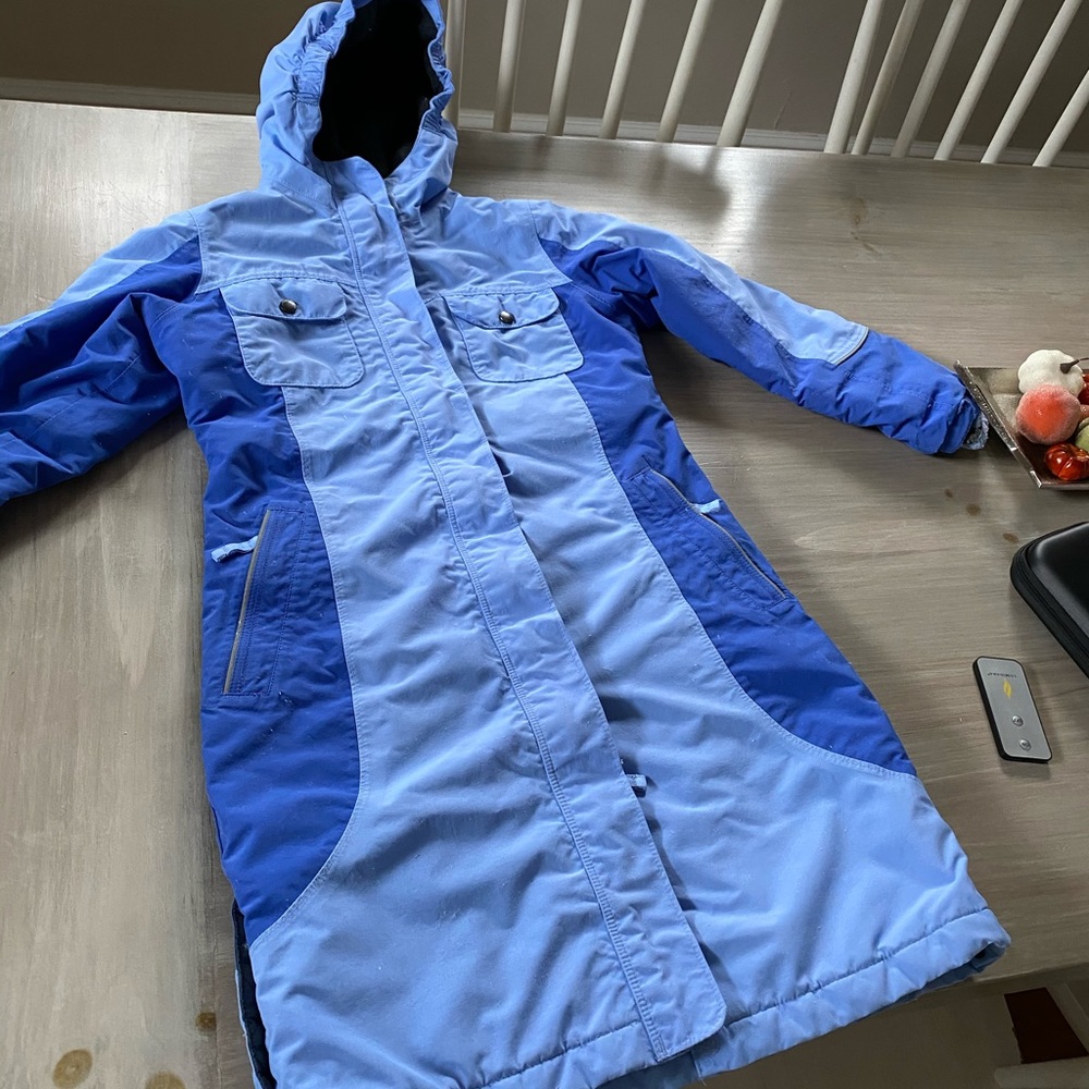Lands End Squall 3/4 Coat Light Blue size 7-8